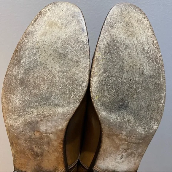 Salvatore Ferragamo Dress Shoes Brown Sz 7.5 - Picture 5 of 16